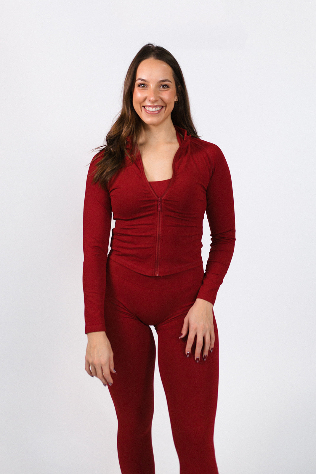 RUBY form crop zip up